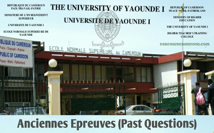 Anciennes épreuves Biologie du concours ENS Yaounde