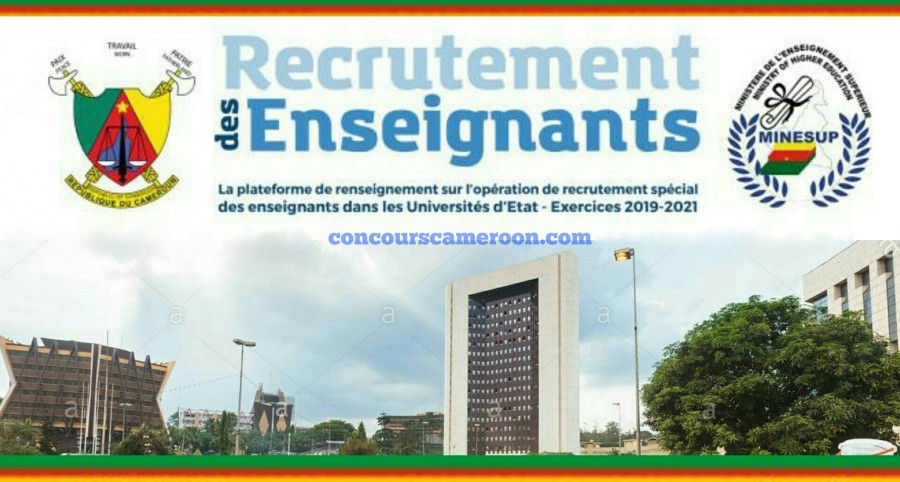 Recruitment of five hundred and forty-nine (549) University teachers in State Universities in Cameroon 2020