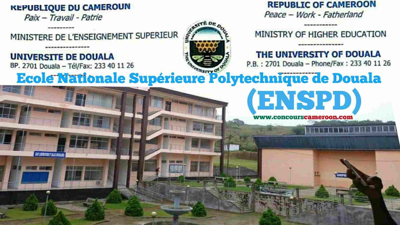 concours d’entrée en 1ère année du cycle des ingénieurs de conception à ENSPD, Université de Douala 2020-2021