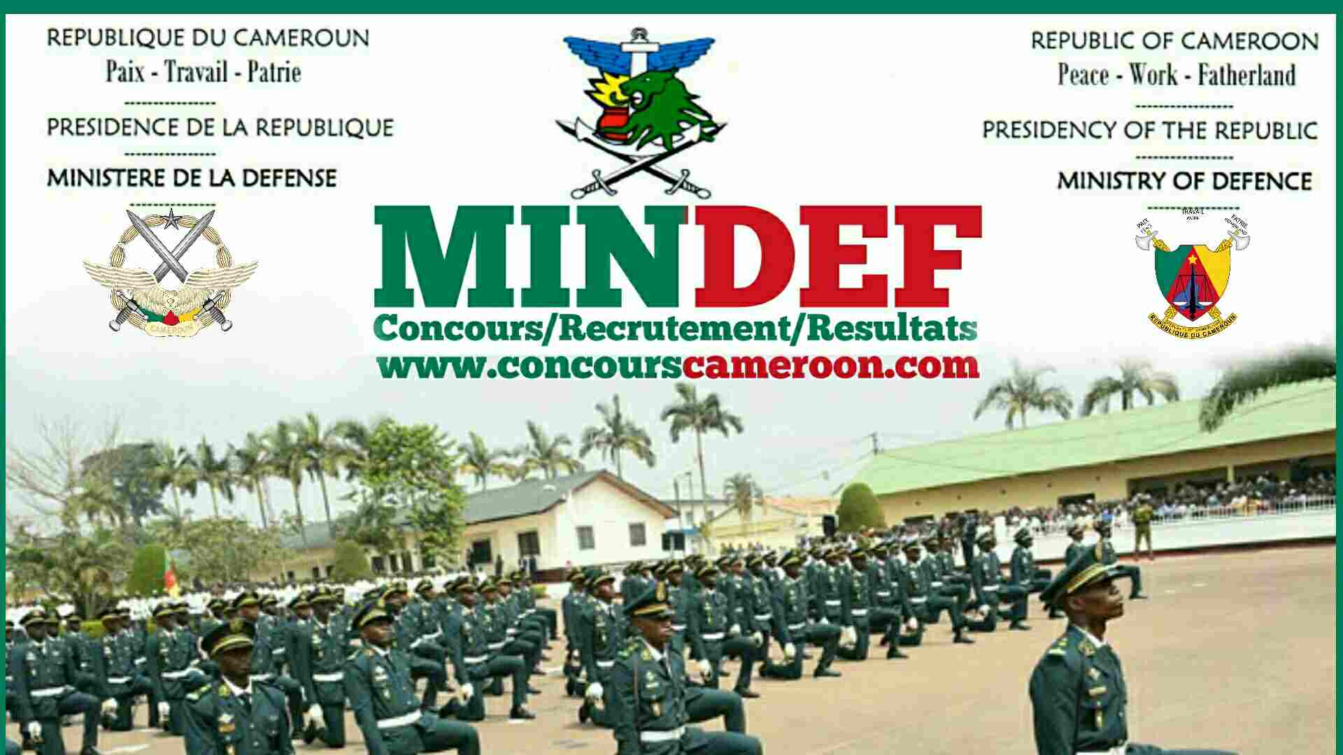 Concours Gendarmerie MINDEF 2021 Militaire, Armées, Sous-officiers Cameroun